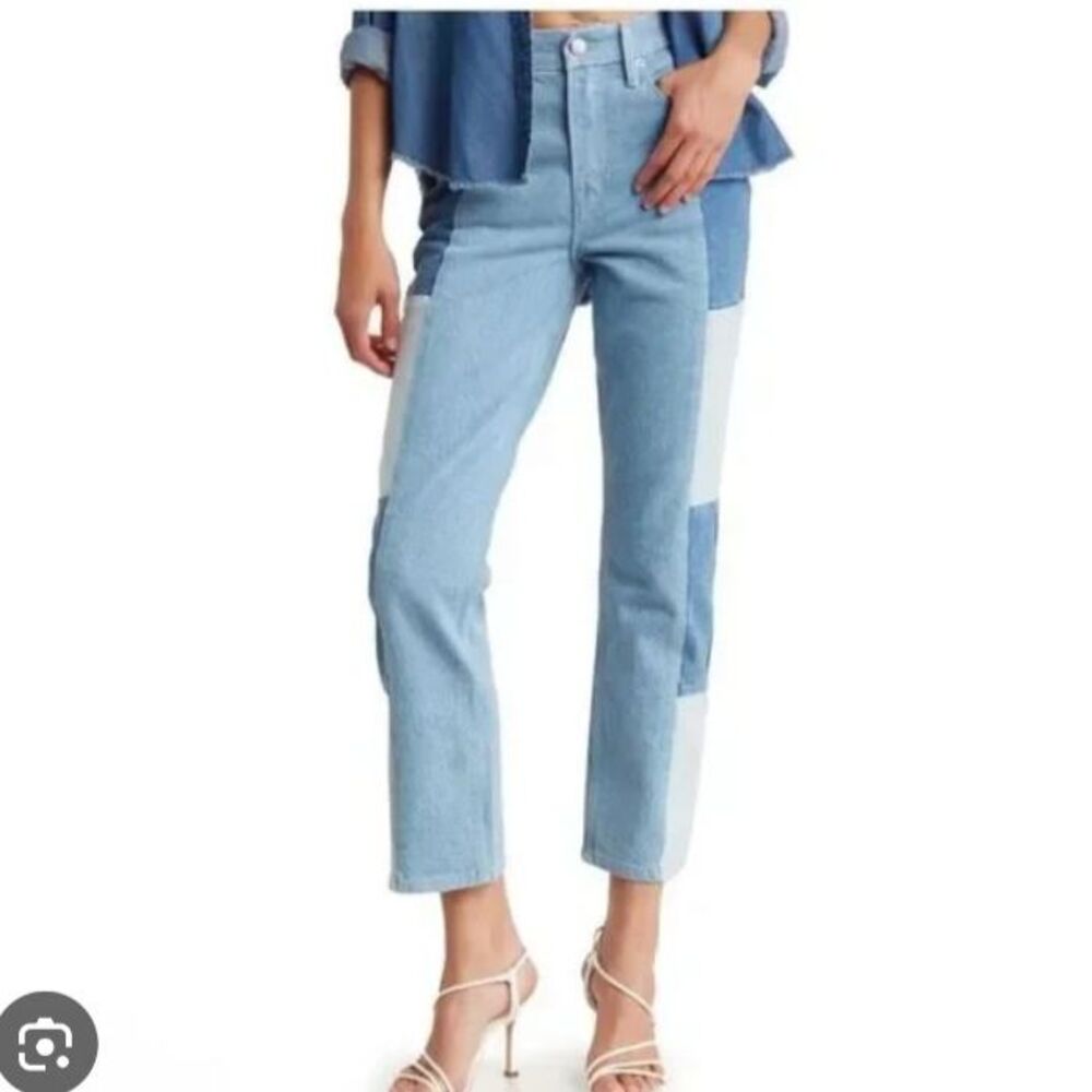 Good American Good Icon Patchwork High Waist Jean… - image 4